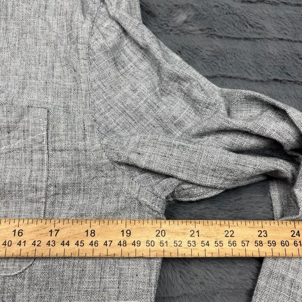 Banana Republic Mens Untucked Fit Oxford Shirt Gray Long Sleeve M 583639-00